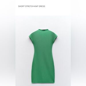 Zara stretch knit Green Mini Dress